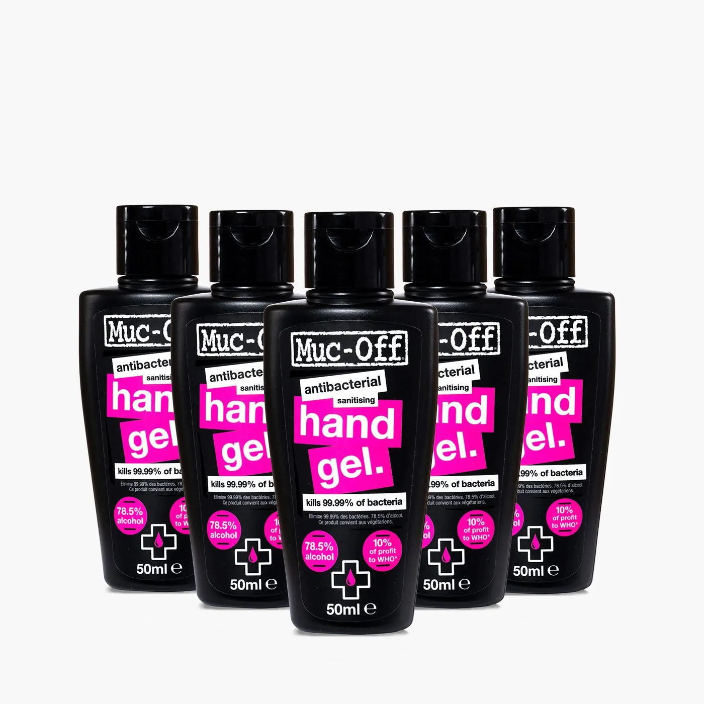 5 x Antibacterial Sanitising Hand Gel 50ml