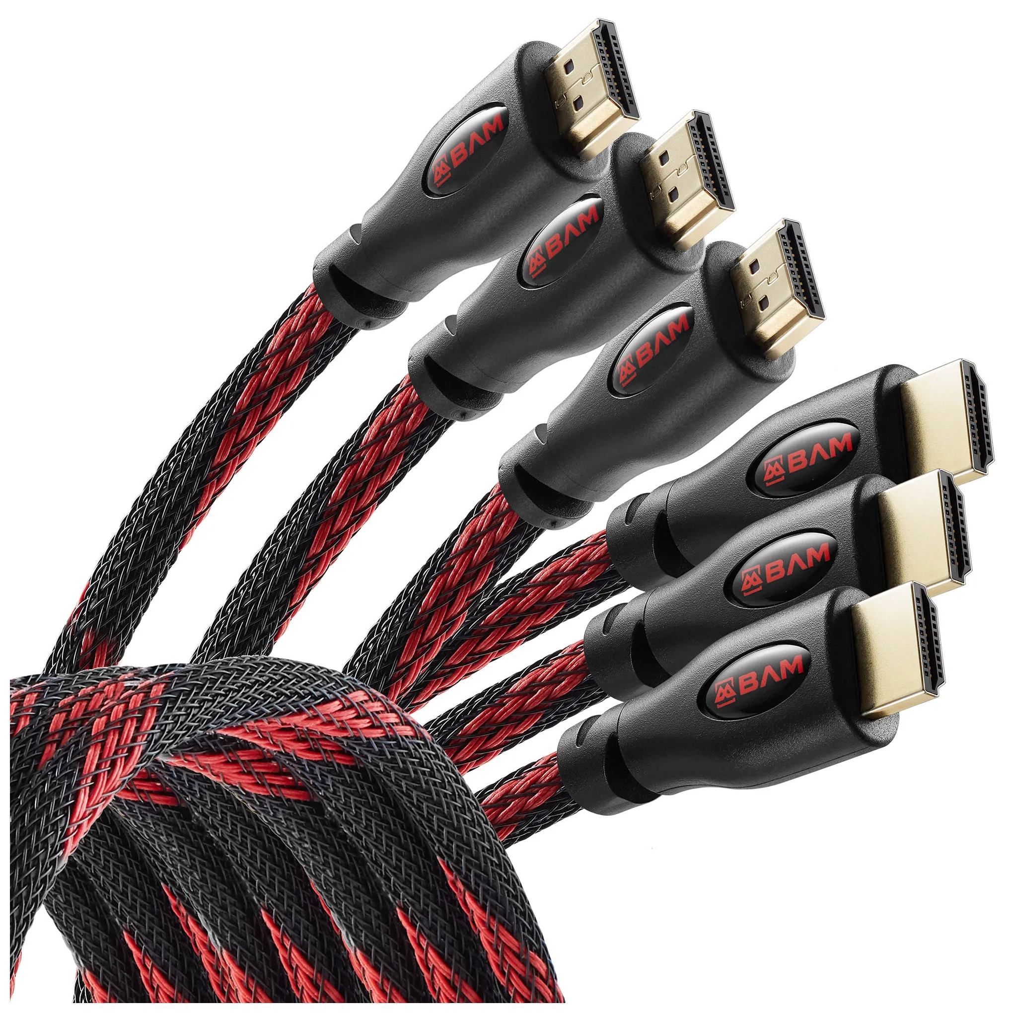 BAM 3 Pack High Speed 4K HDMI Cables