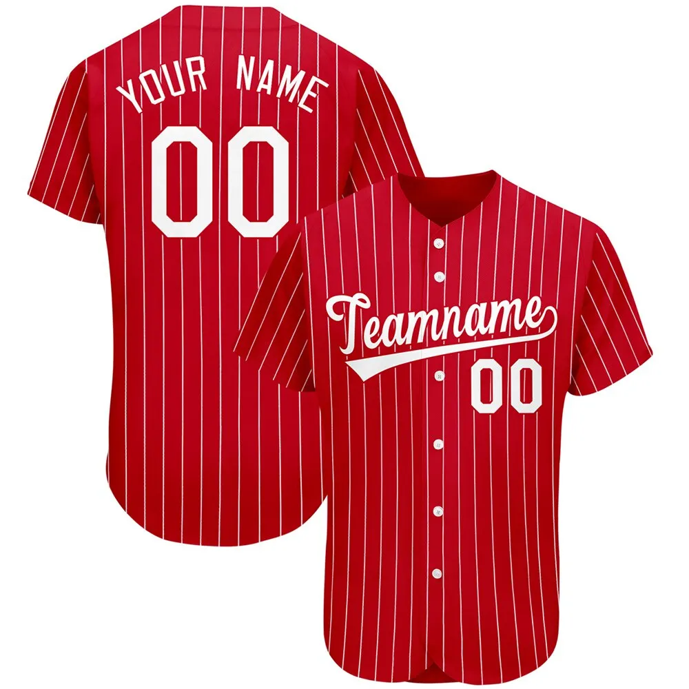 Customizable Baseball Jersey Shirts Print Team Personal Name Number Stripe Hip Hop Sportswear Men Women Baseball Clothing