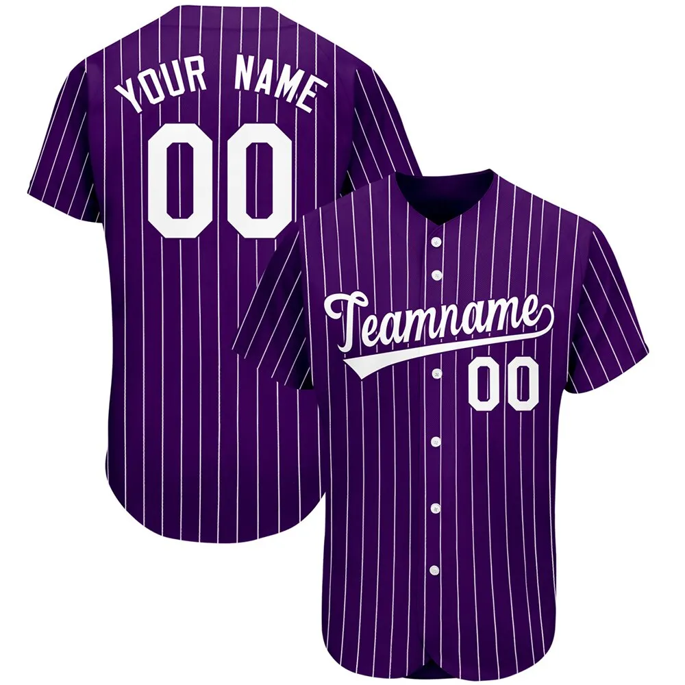 Customizable Baseball Jersey Shirts Print Team Personal Name Number Stripe Hip Hop Sportswear Men Women Baseball Clothing