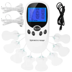 Electric Muscle Stimulator with Electrode Pads Wires