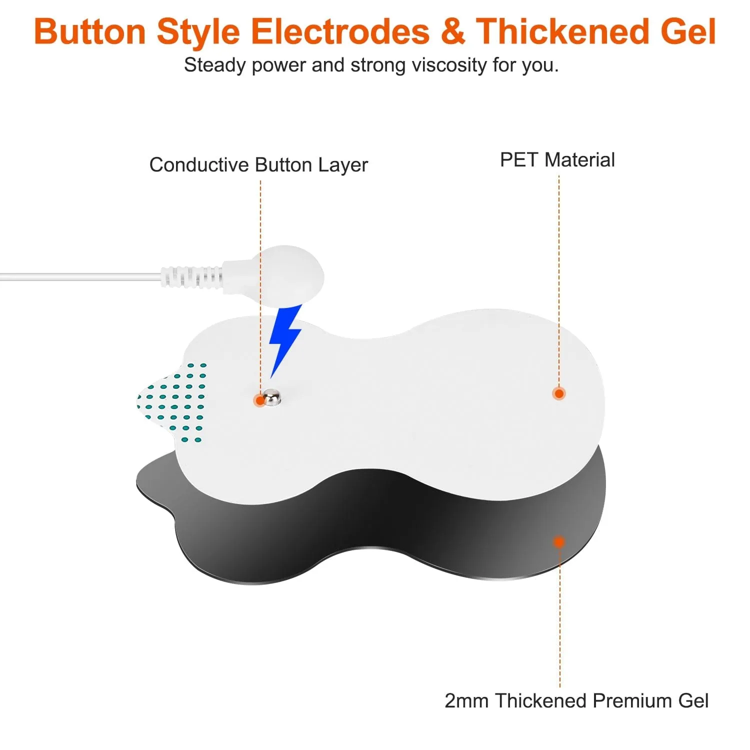 Electric Muscle Stimulator with Electrode Pads Wires