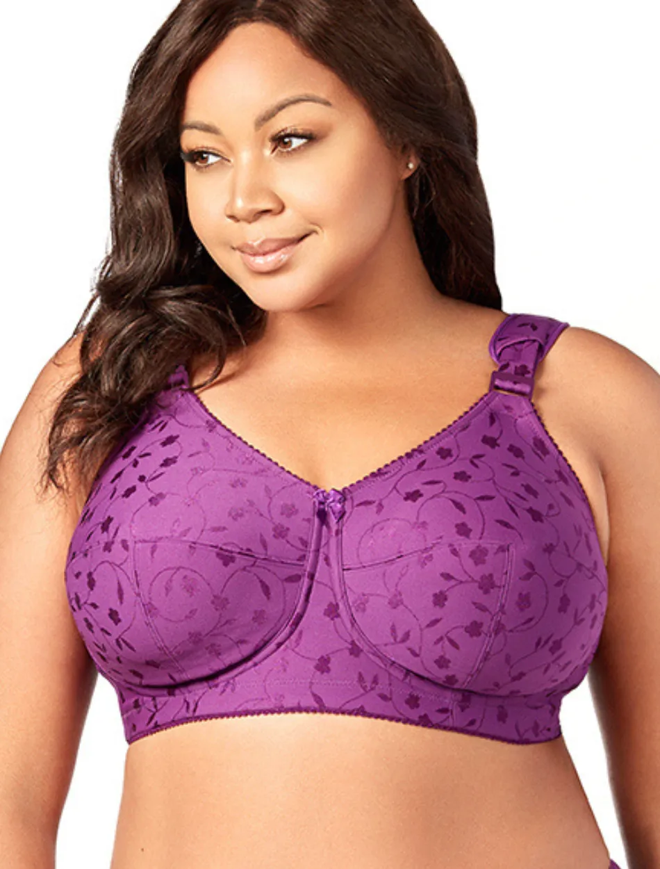 Elila Jacquard Soft Cup Bra, Aubergine | Aubergine Full Coverage Bras | Aubergine Soft Cup Bras