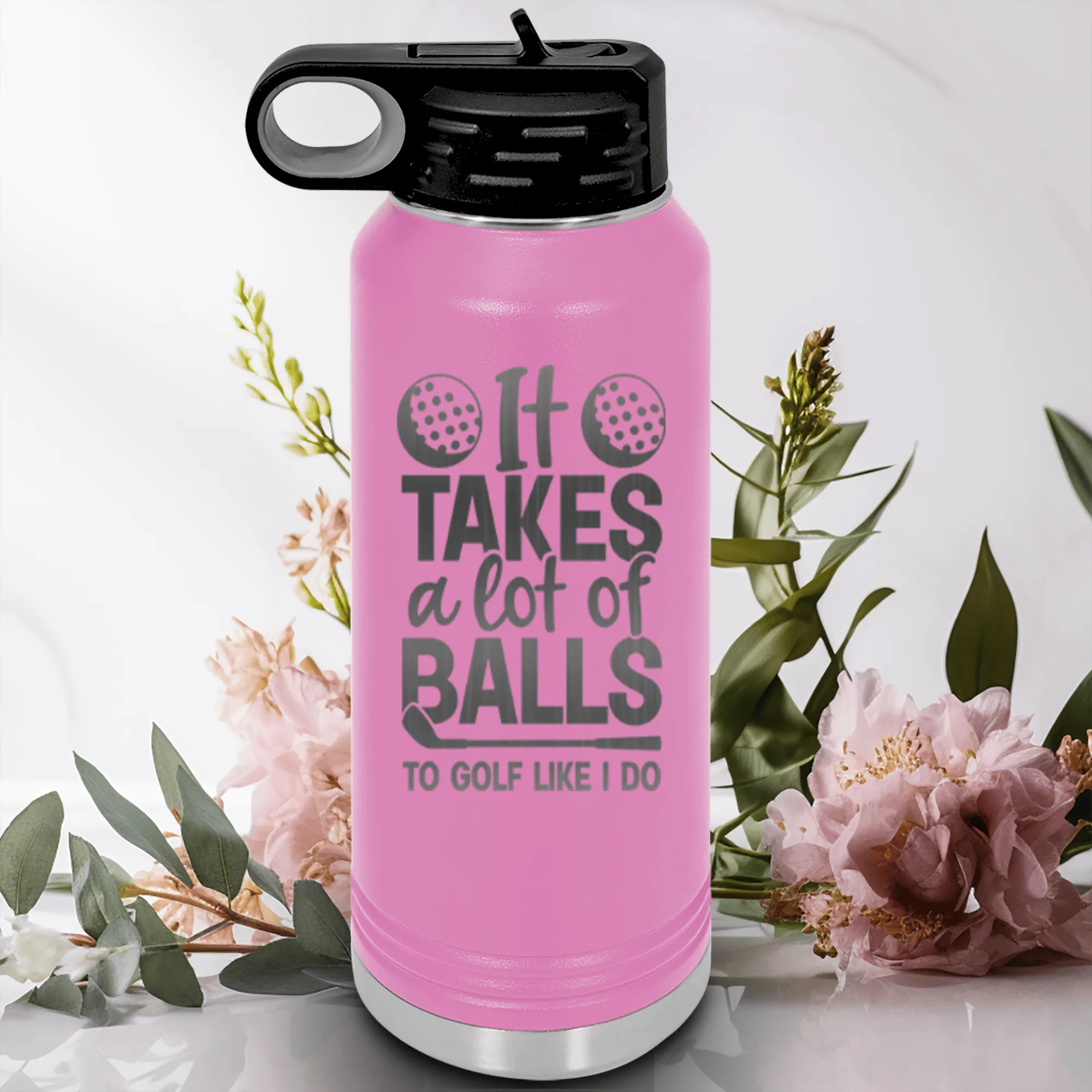 Golfing Takes Balls Water Bottle