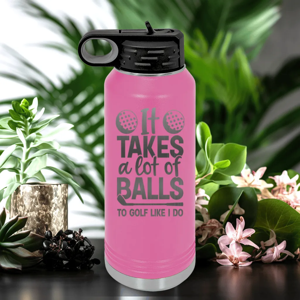 Golfing Takes Balls Water Bottle