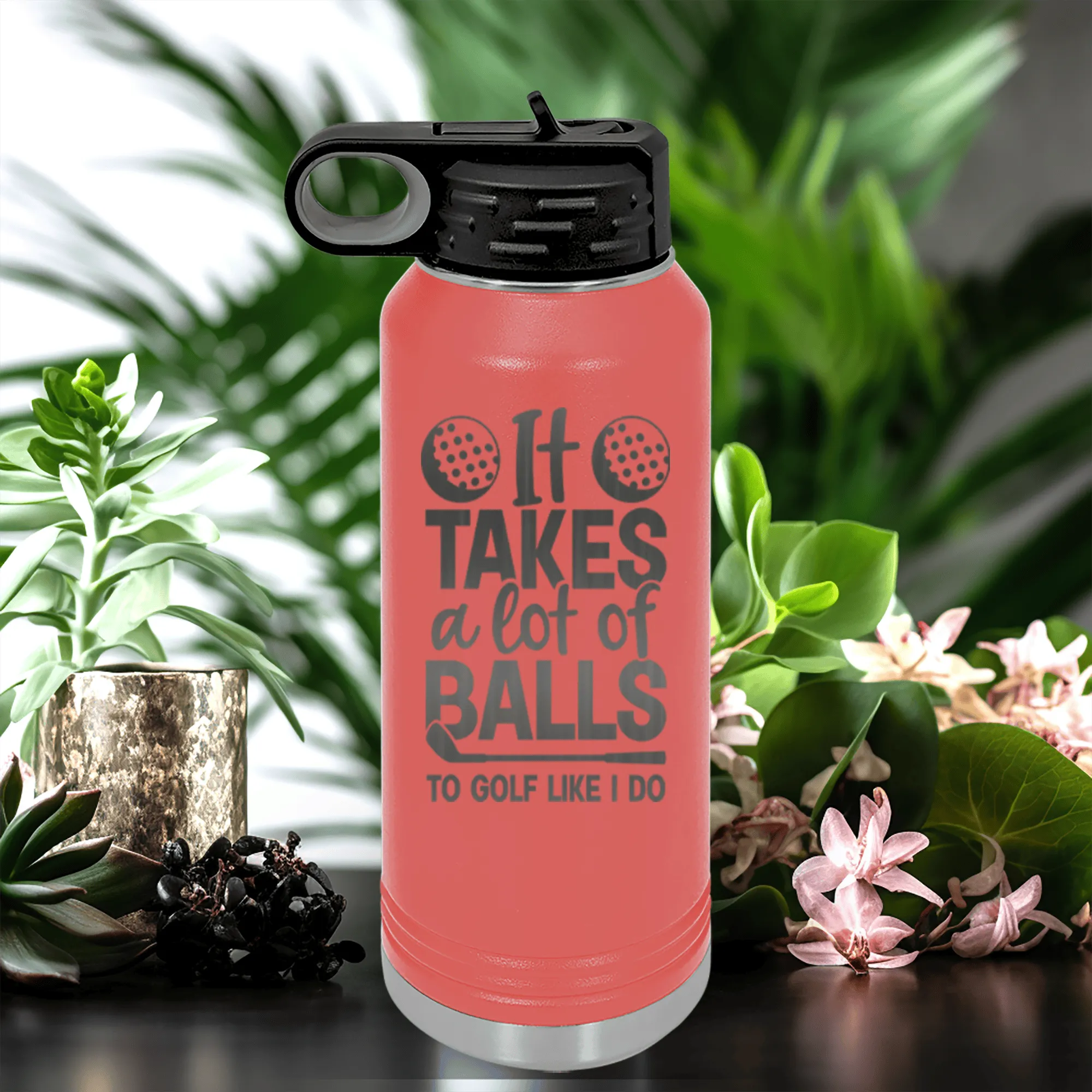 Golfing Takes Balls Water Bottle