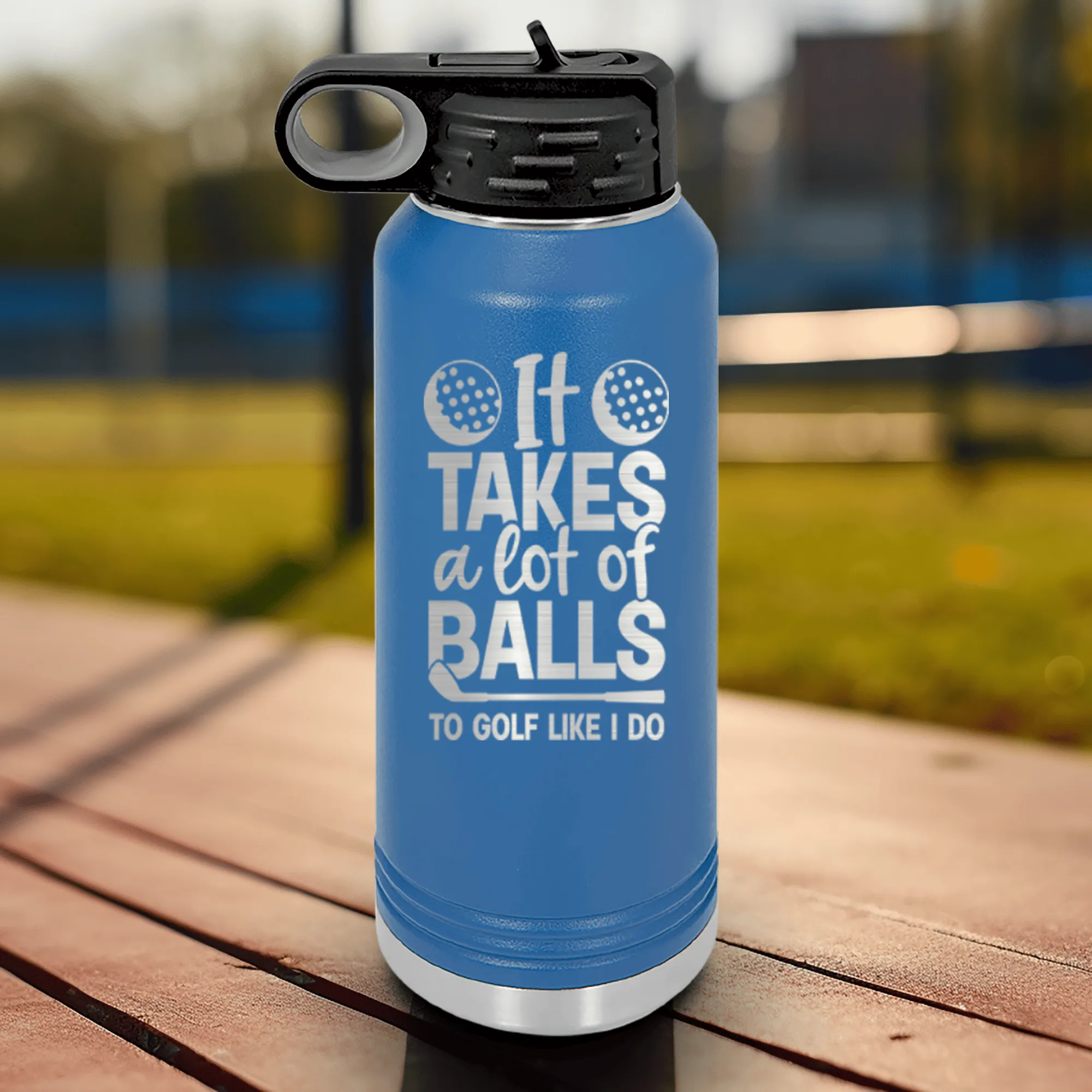 Golfing Takes Balls Water Bottle