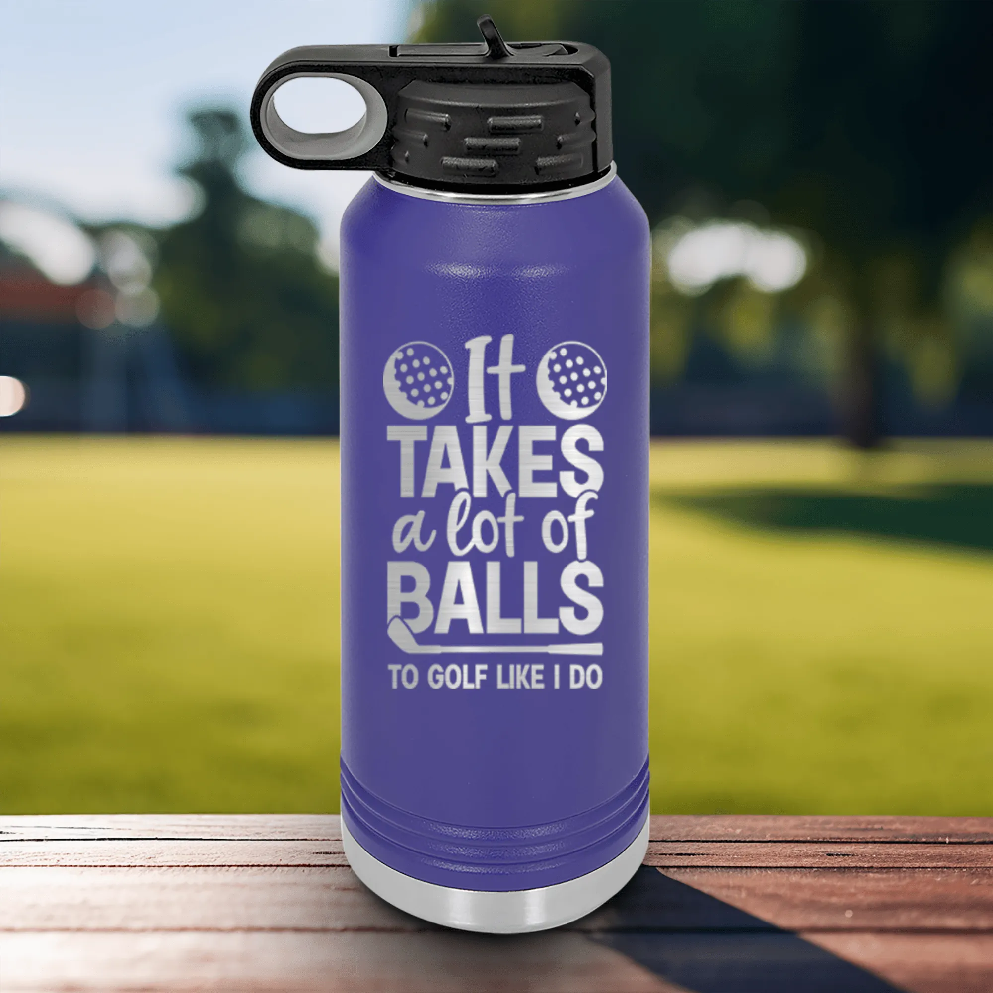 Golfing Takes Balls Water Bottle