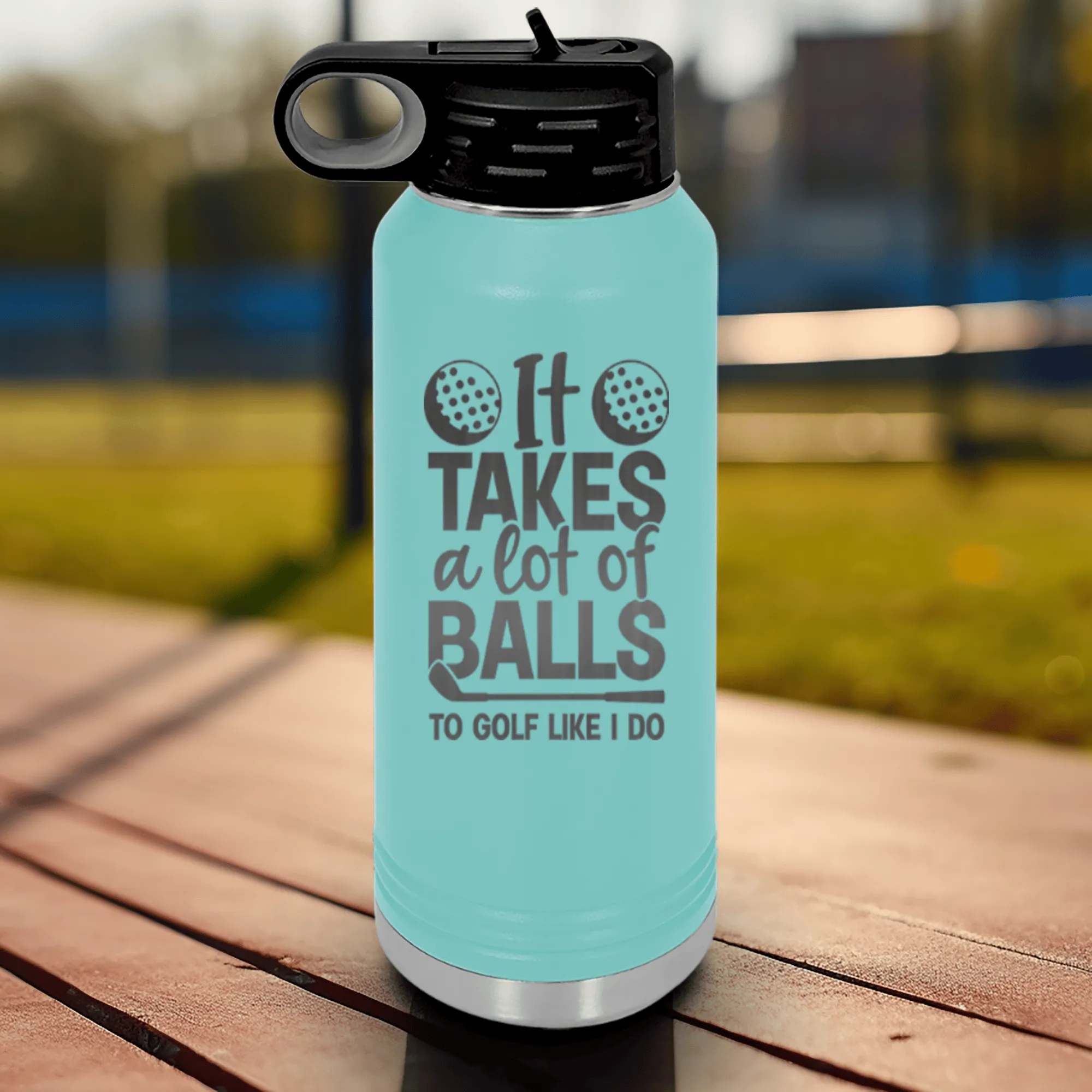 Golfing Takes Balls Water Bottle