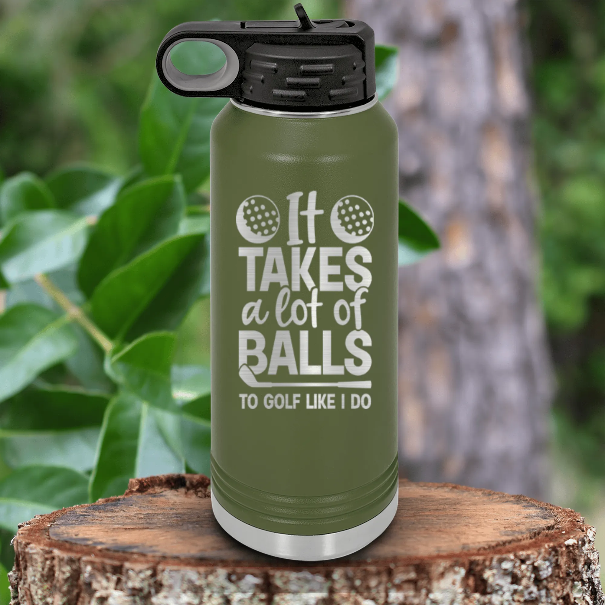 Golfing Takes Balls Water Bottle