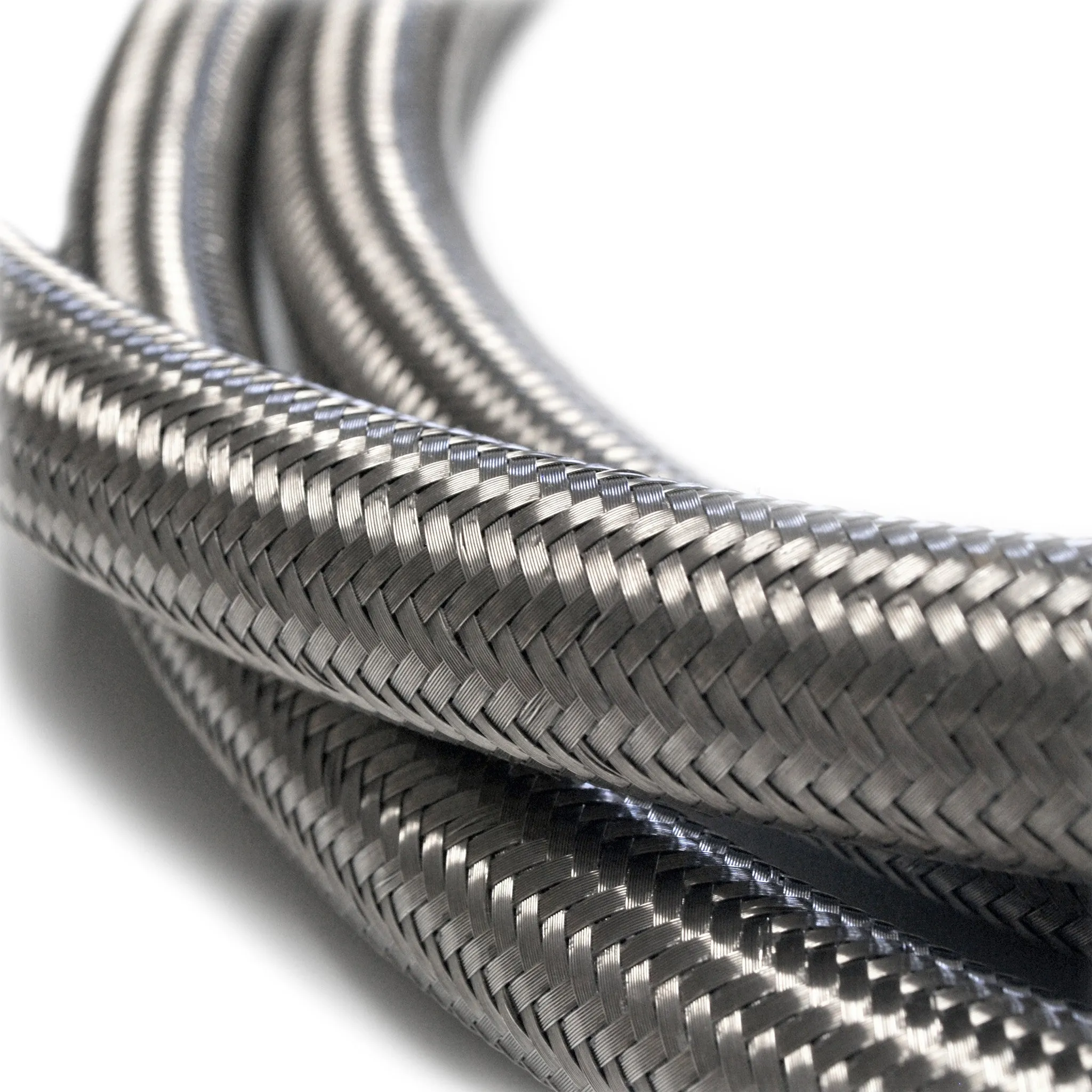 Hose - 3/8" Silver Stainless-Steel Braided