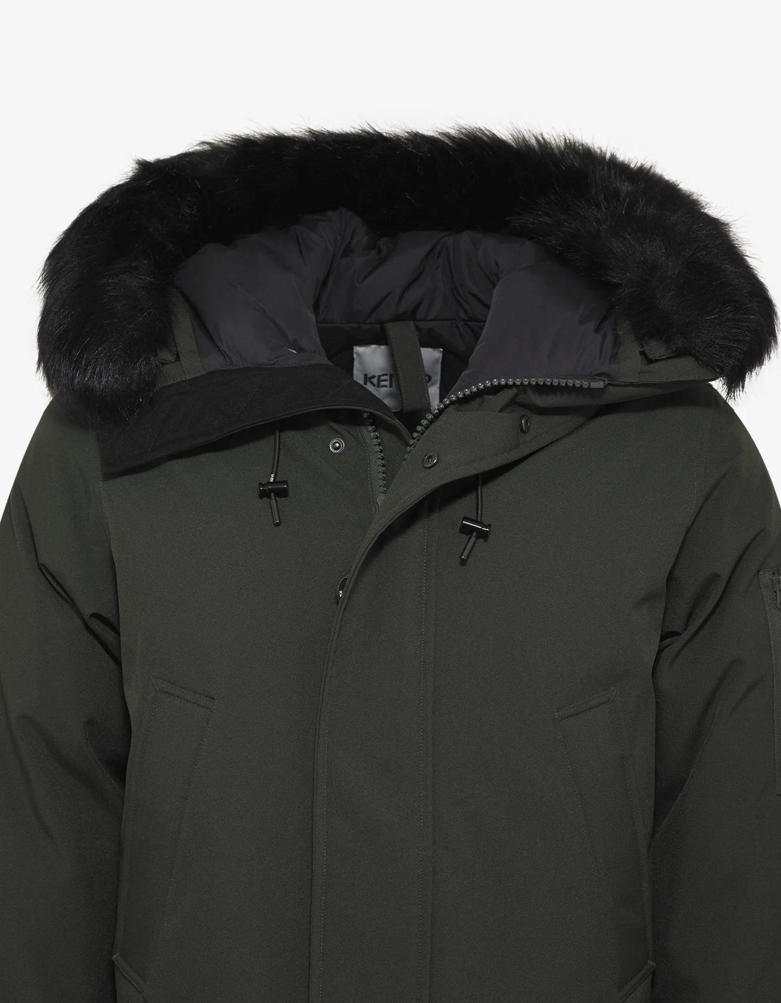 Khaki Long Down Parka Jacket