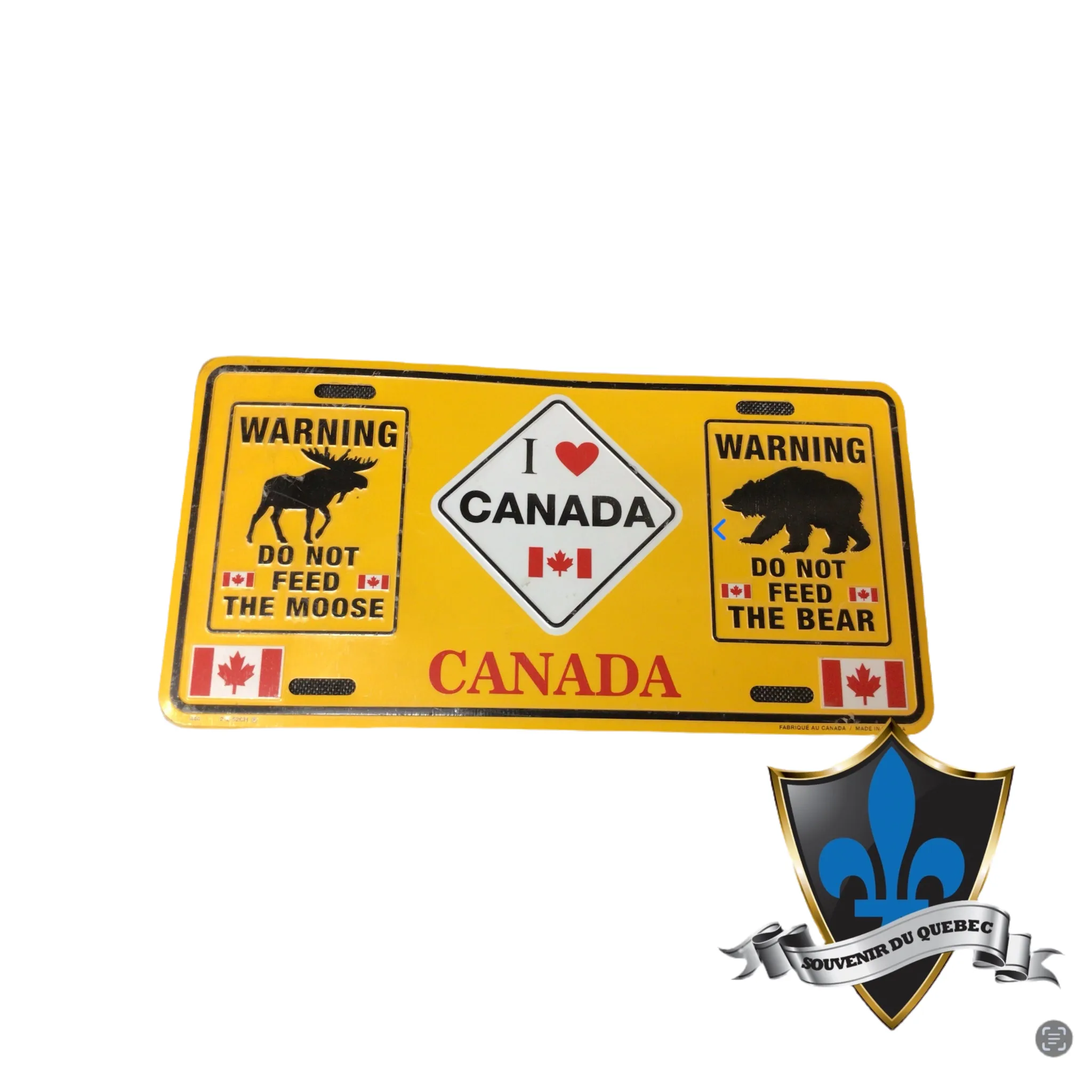 Montreal Moose Bear License Plate 30cm X 15cm.