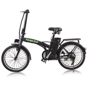 Nakto 250W Fashion Foldable City Electric Bike - Black