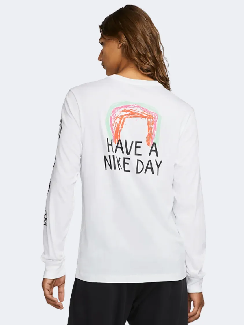 Nike Sportswear Men Lifestyle Long Sleeve White