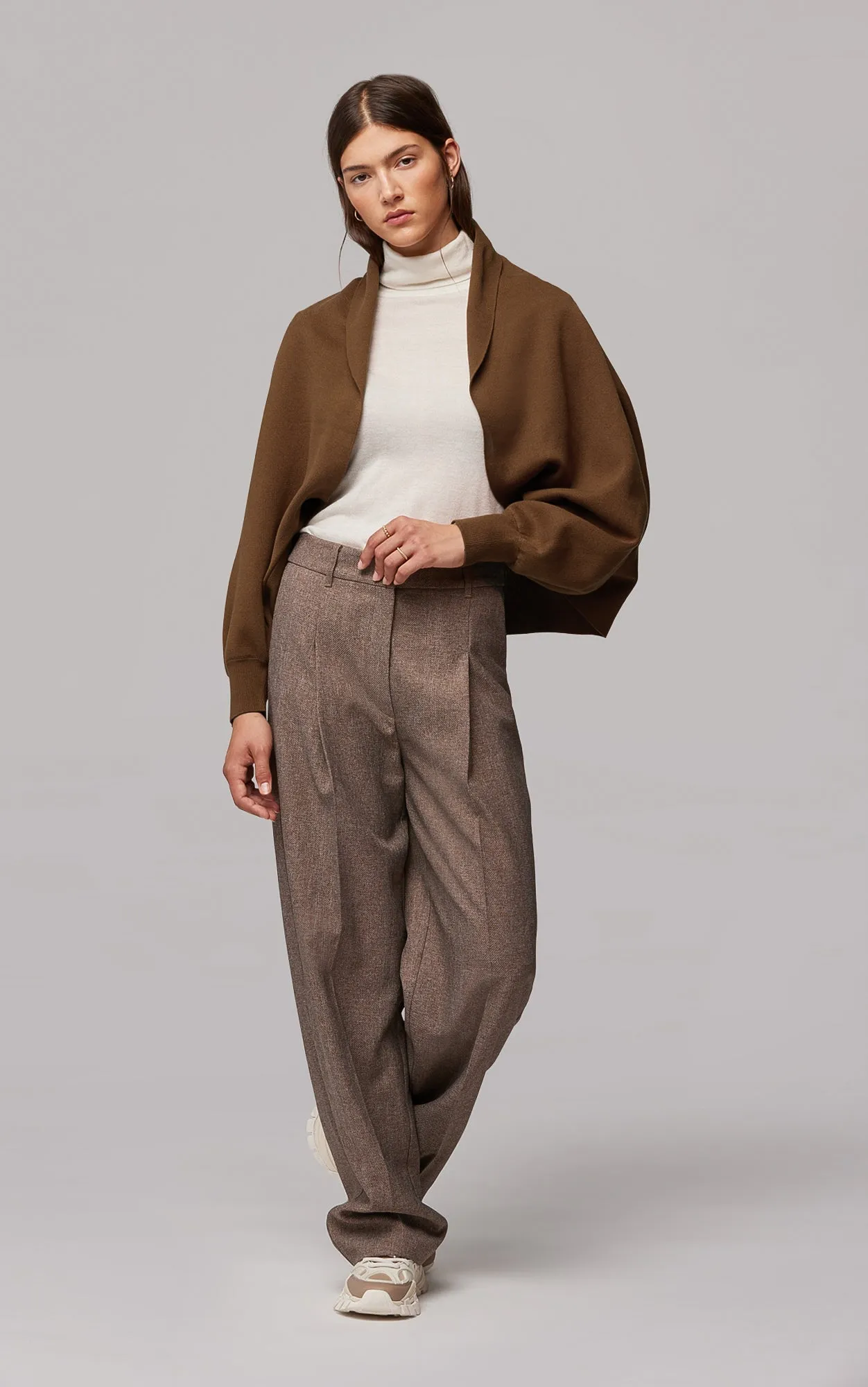 SOIA&KYO FEI - Knitted Scarfigan With Rib Cuffs