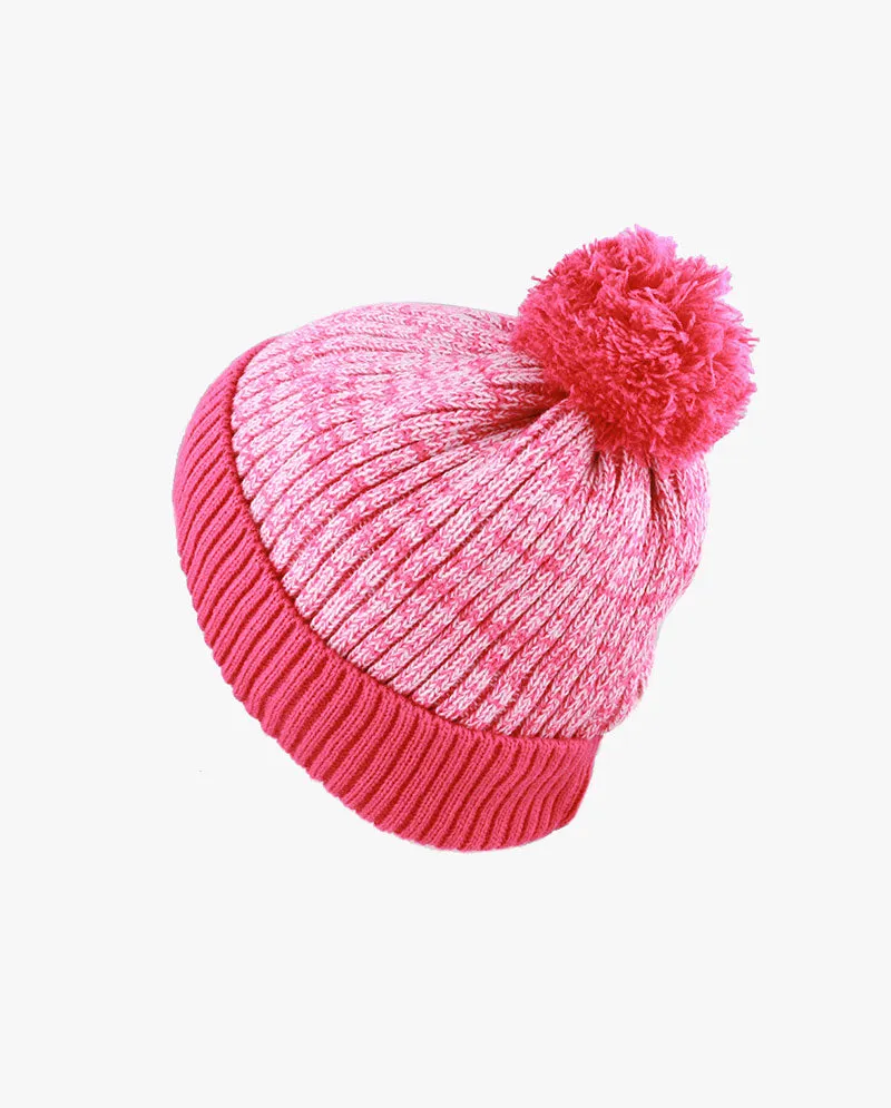 The Hat Depot - Ribbed Knit Beanie with Pom