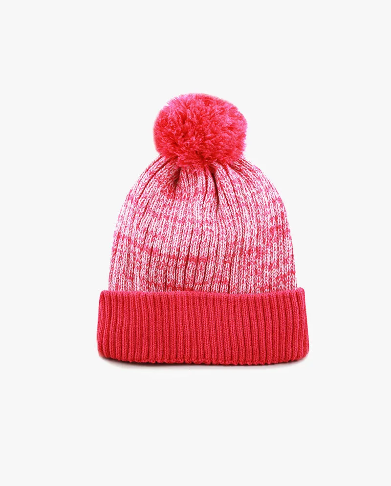 The Hat Depot - Ribbed Knit Beanie with Pom