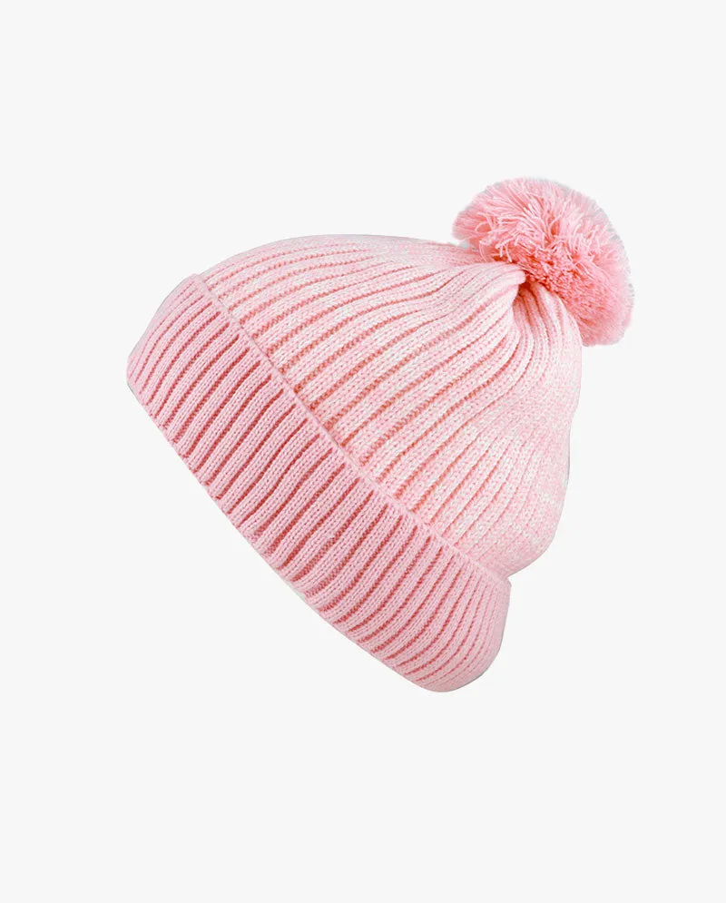 The Hat Depot - Ribbed Knit Beanie with Pom