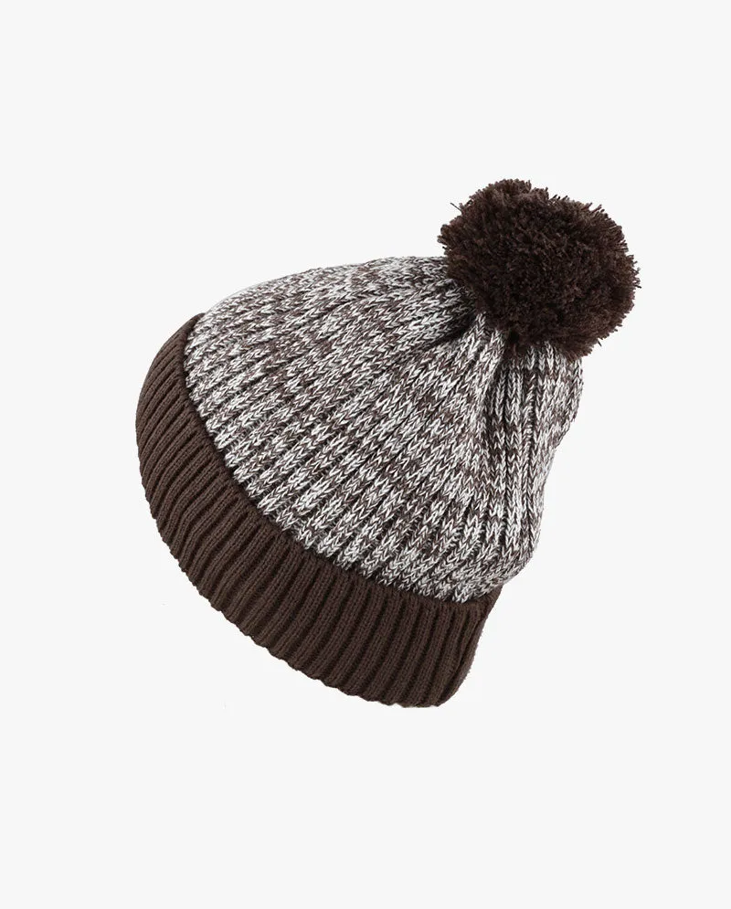 The Hat Depot - Ribbed Knit Beanie with Pom