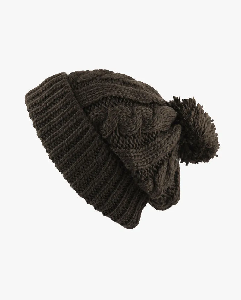 The Hat DepotCurly Knit Pom Beanie 3030