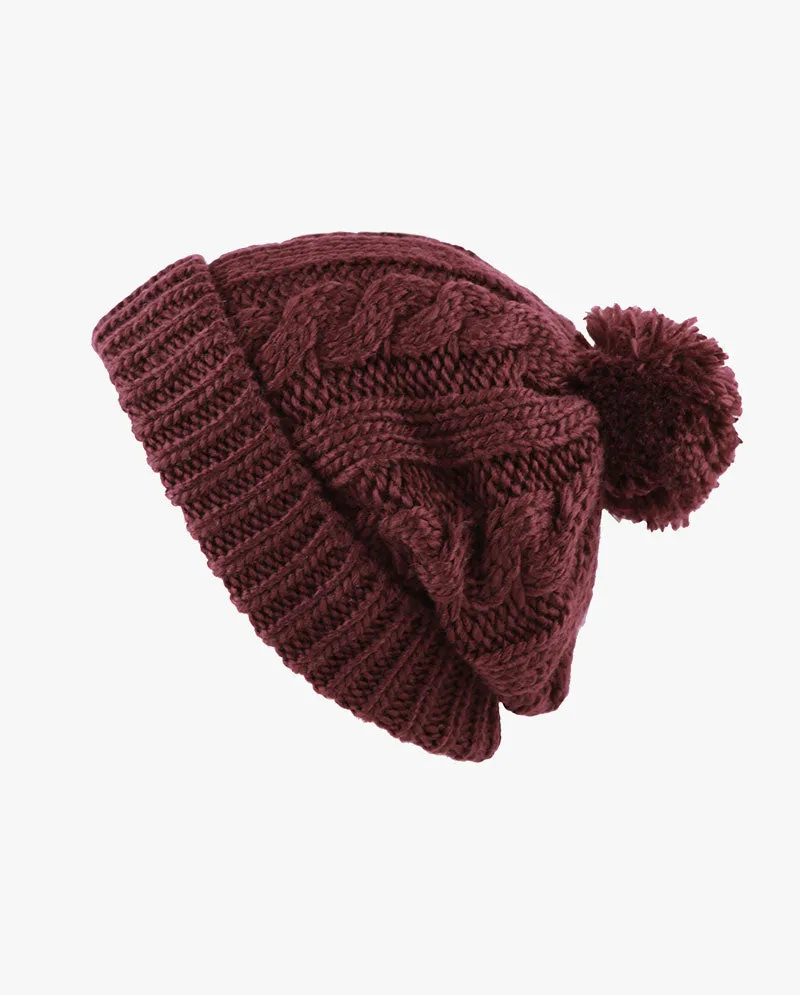 The Hat DepotCurly Knit Pom Beanie 3030