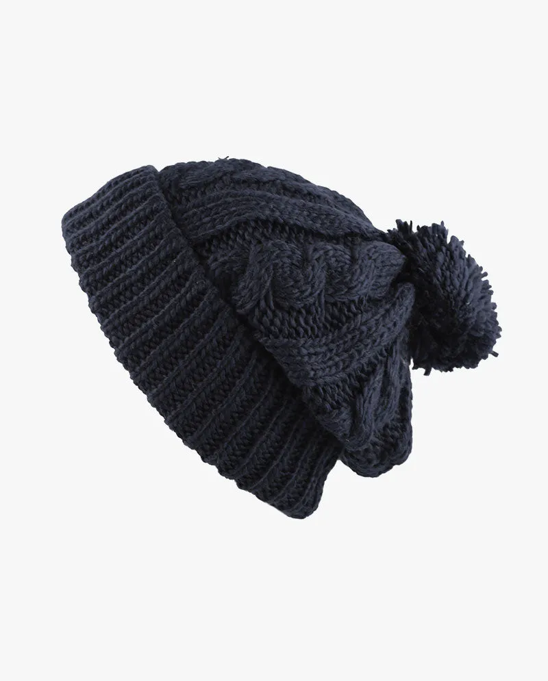 The Hat DepotCurly Knit Pom Beanie 3030