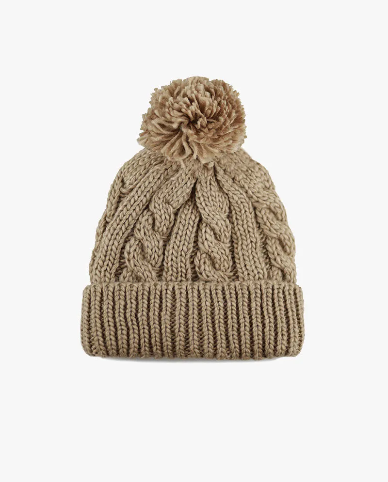 The Hat DepotCurly Knit Pom Beanie 3030