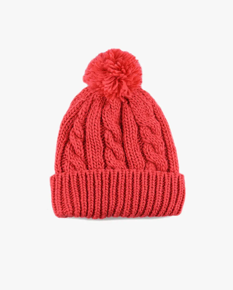 The Hat DepotCurly Knit Pom Beanie 3030