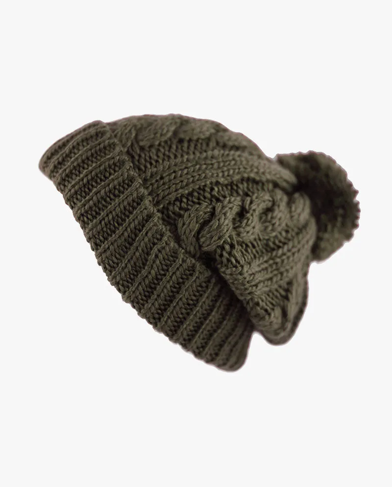 The Hat DepotCurly Knit Pom Beanie 3030