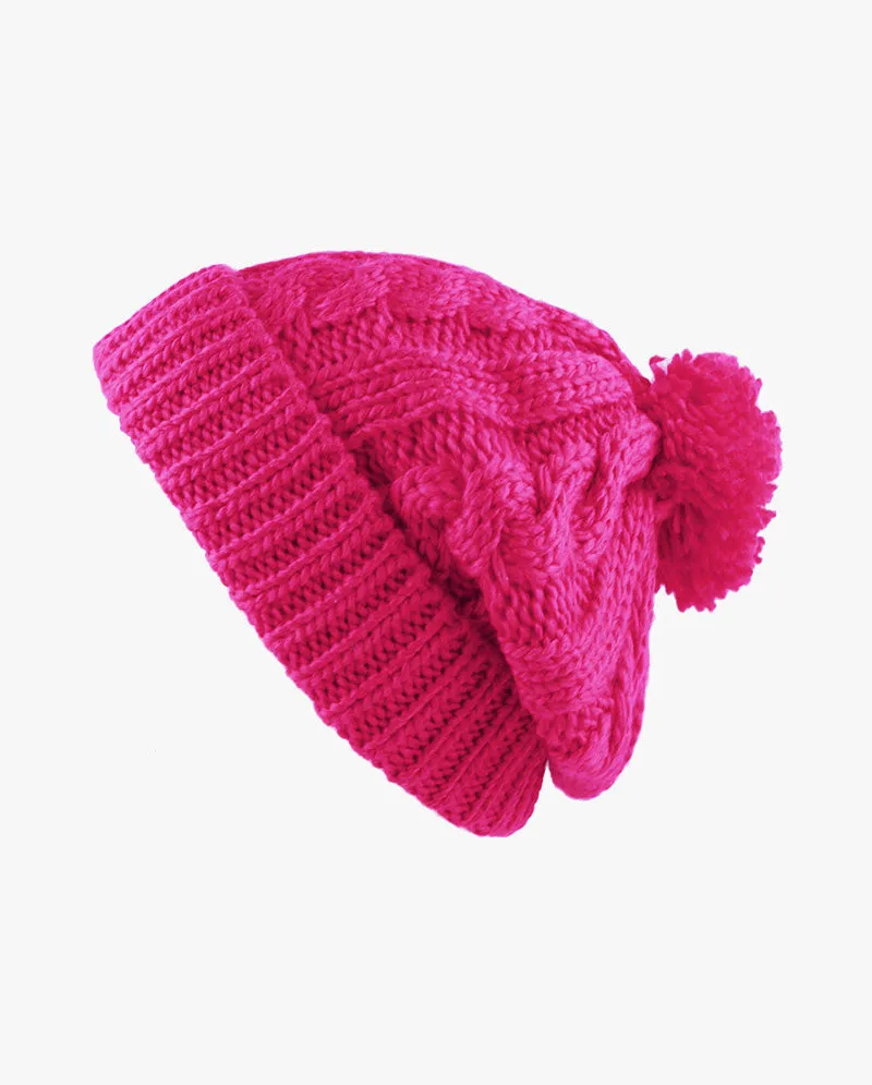 The Hat DepotCurly Knit Pom Beanie 3030