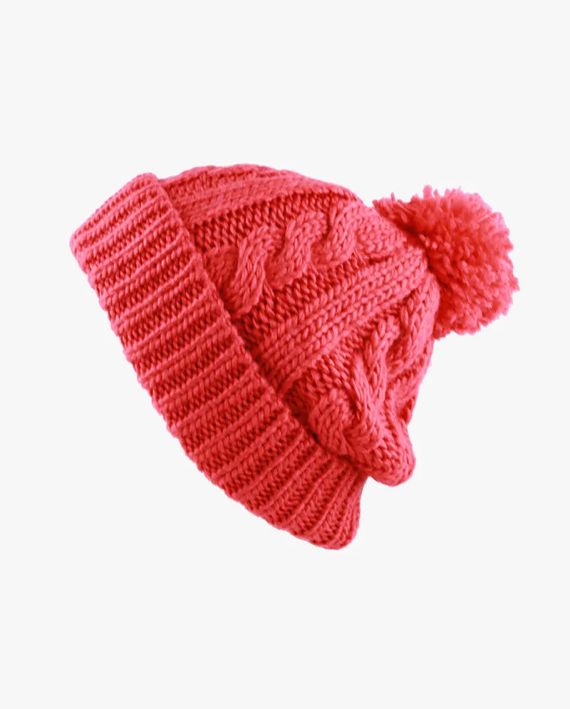 The Hat DepotCurly Knit Pom Beanie 3030