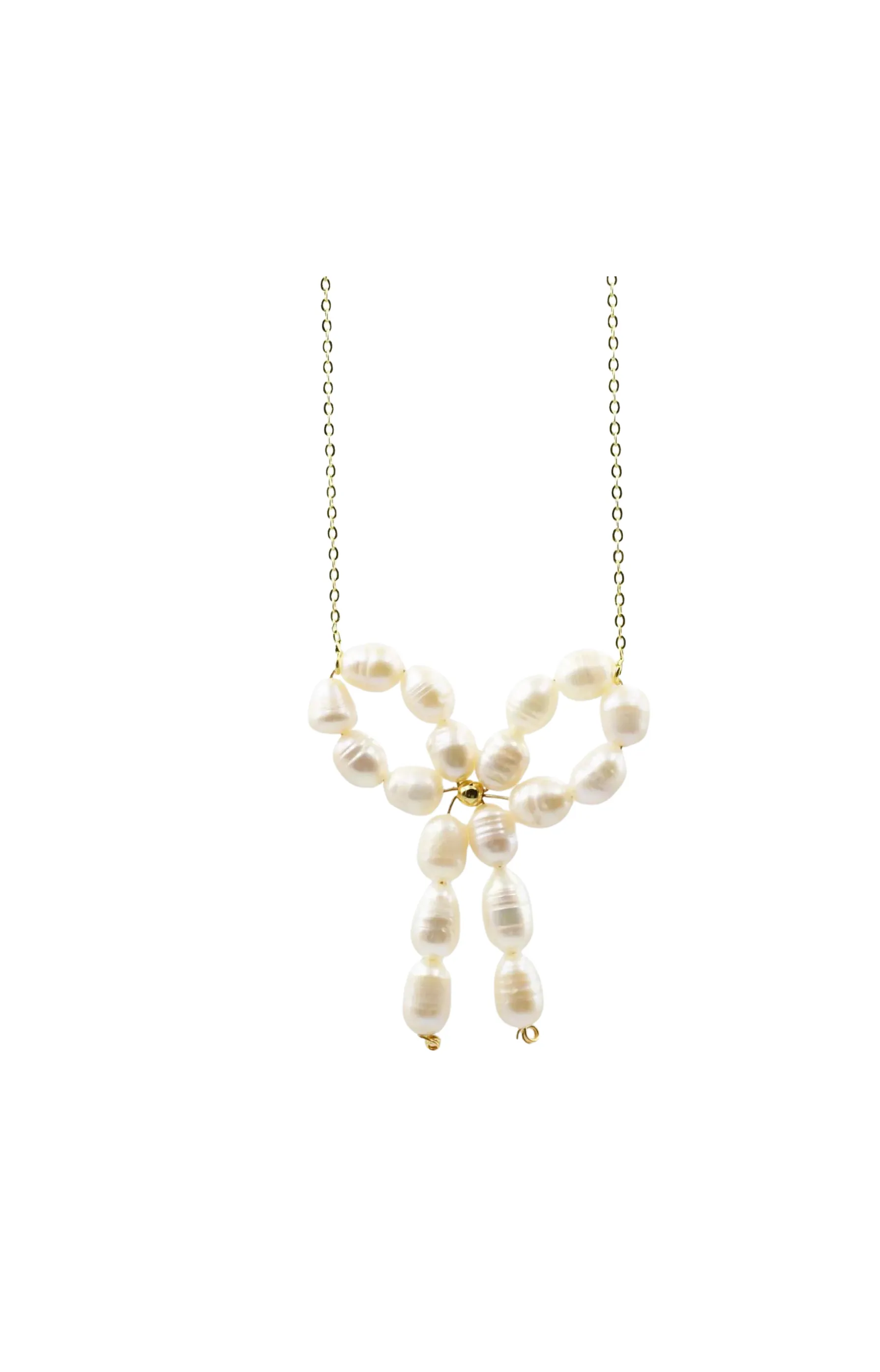 Treasure Jewels Pearl Bow Necklace