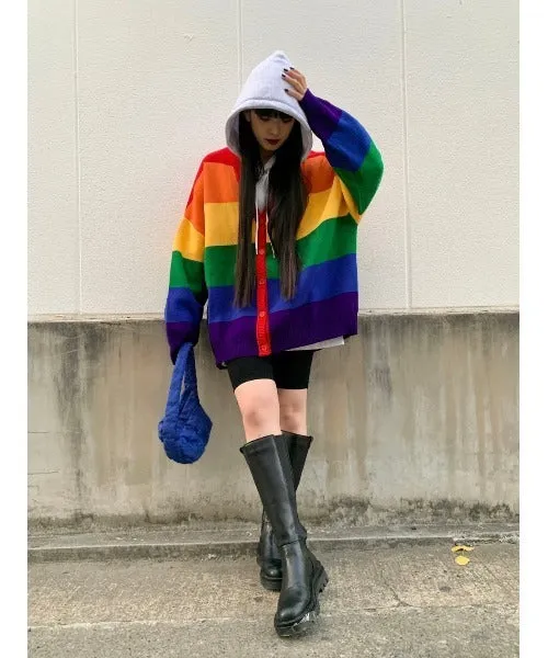 W❤️C rainbow cardigan